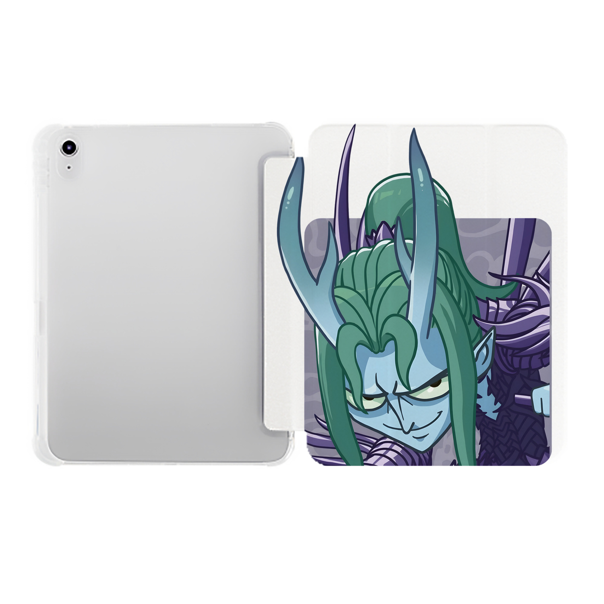 （画像用） Ne Zha 2 ナタ 魔童の大暴れ IPad ケース ペン収納付き 三つ折りスタンド PUレザー×シリコン 対応機種9.5/10.5/10.9インチ
